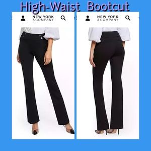 NY&Co 7th Ave High-Waist Bootcut Pants XS Average